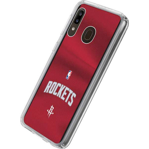 NBA Houston Rockets Jersey Galaxy A20 Clear Case